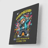 Wanduhr 'Home Decor DABBING FUTURE Lessons Learn' (Winkel)
