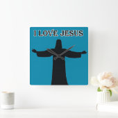 Wanduhr ich liebe Jesus (Zuhause)