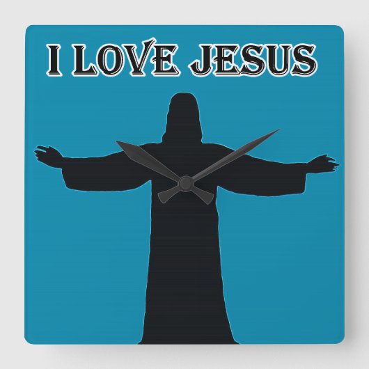 Wanduhr ich liebe Jesus (Vorderseite)