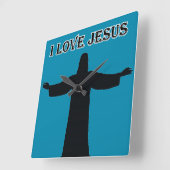 Wanduhr ich liebe Jesus (Winkel)