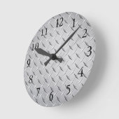 Wanduhr in der silbernen Diamant-Platte (Winkel)