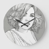 Wanduhr in Schwarzweiß (Vorderseite)