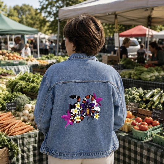 Wanduhr Jeansjacke