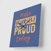 Wanduhr "Make Yourself Proud" (Winkel)
