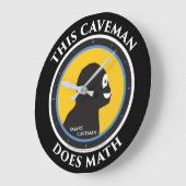 Wanduhr-Mathe-Smart-Höhlenbewohner Große Wanduhr (Winkel)