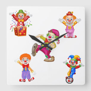 wanduhr mit Clowns