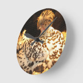 Wanduhr mit Deutscher Spitzhauben Henne (Winkel)