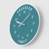 Wanduhr mit Familienname (Winkel)