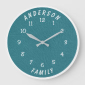 Wanduhr mit Familienname (Vorderseite)
