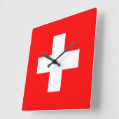Wanduhr mit Flagge von der Schweiz (Winkel)