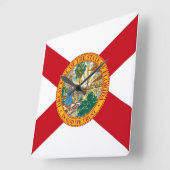 Wanduhr mit Flagge von Florida, USA (Winkel)