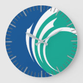 Wanduhr mit Flagge von Ottawa, Kanada (Vorderseite)