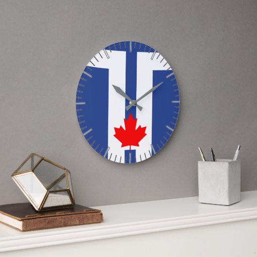 Wanduhr mit Flagge von Toronto, Kanada (Büro)