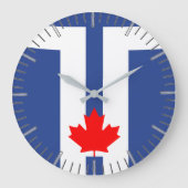 Wanduhr mit Flagge von Toronto, Kanada (Vorderseite)