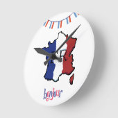 Wanduhr mit französischem Thema (Winkel)