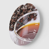 Wanduhr mit Kaffeebohnen Motiv 1 (Winkel)