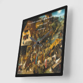 Wanduhr mit niederländischer Kunst und Sprichwort (Winkel)
