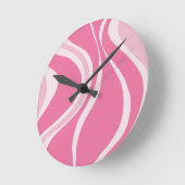 Wanduhr mit rosa Wellen (Winkel)