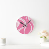 Wanduhr mit rosa Wellen (Zuhause)
