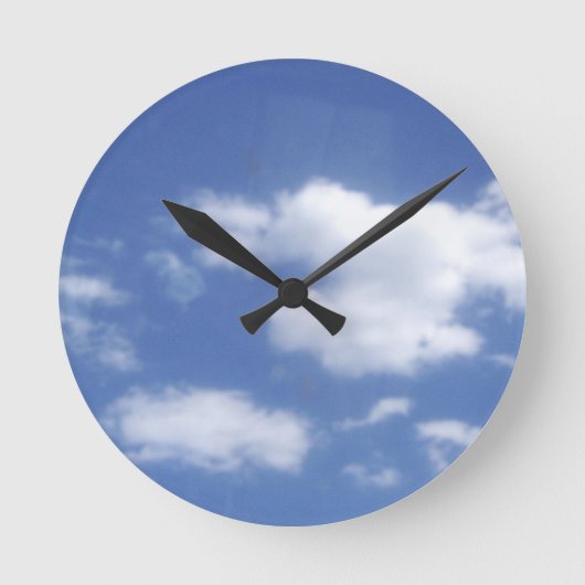 Wanduhr mit Wolkenmotiv (Vorderseite)