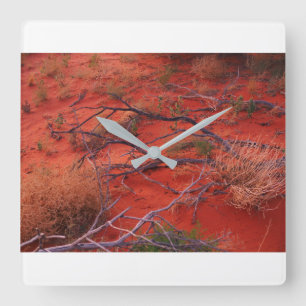 Wanduhr Outback Australische Landschaft, Graue Arm