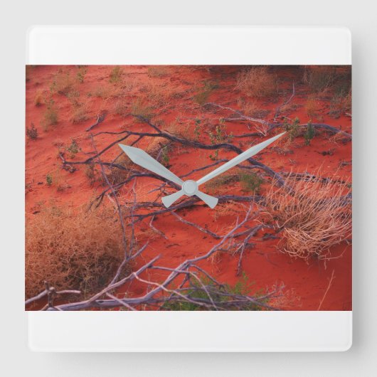 Wanduhr Outback Australische Landschaft, Graue Arm (Vorderseite)