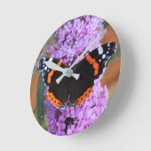 Wanduhr Roter Admiral Schmetterling (Winkel)