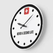 Wanduhr Schweizer Design Niemals eine Sekunde zu s (Winkel)