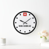 Wanduhr Schweizer Design Niemals eine Sekunde zu s (Zuhause)