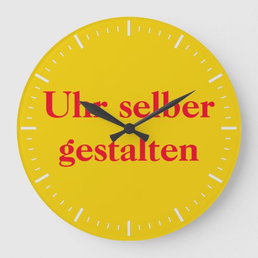 Wanduhr selber gestalten (Vorderseite)