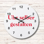 Wanduhr selber gestalten<br><div class="desc">Wanduhr selber gestalten - Das Produkt kann online selber gestaltet werden und wird nach Ihren wünschen bedruckt. Über den Button "Design bearbeiten" können Sie das Produkt personalisieren.</div>