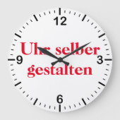 Wanduhr selber gestalten (Vorderseite)