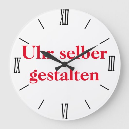 Wanduhr selber gestalten (Vorderseite)