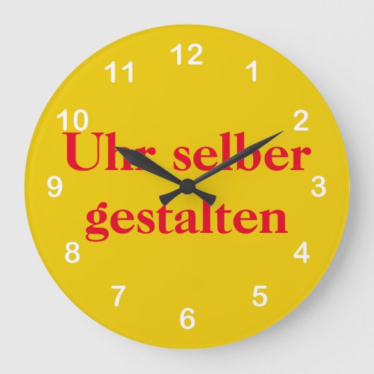 Wanduhr selber gestalten (Vorderseite)