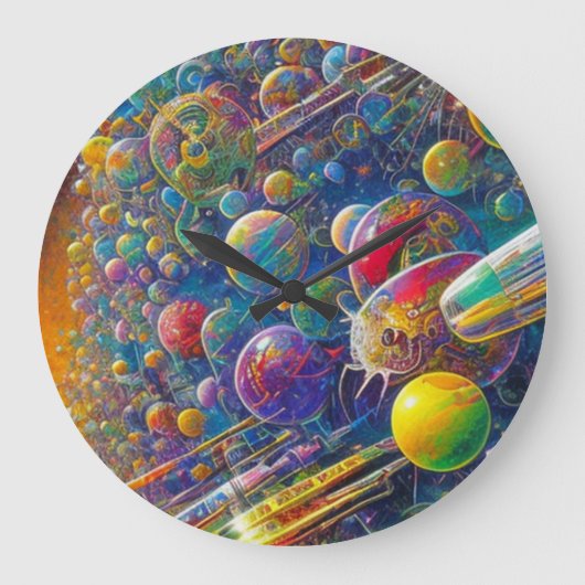 Wanduhr Space Race (Vorderseite)
