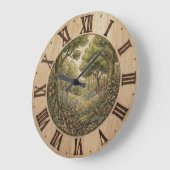 Wanduhr Spring Forest – Naturdekoration (Winkel)