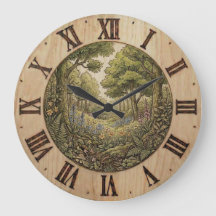Wanduhr Spring Forest – Naturdekoration