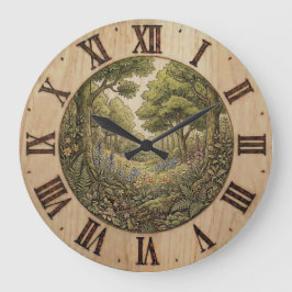 Wanduhr Spring Forest – Naturdekoration