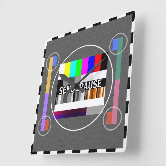 Wanduhr "Testbild" (Winkel)