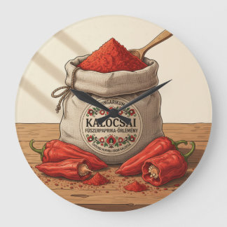 Wanduhr Ungarische Kalocsai Paprika Gewürz Kunst