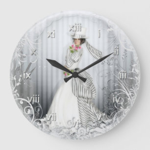 Wanduhr Victorian Rose