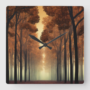 Wanduhr Wald Baum Natur