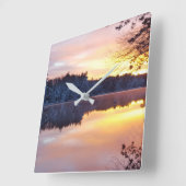 Wanduhr Winterreflexionen (Winkel)