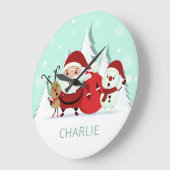 Wanduhren aus dem individuelle Name Santa, Reindee (Winkel)