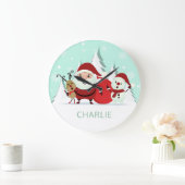 Wanduhren aus dem individuelle Name Santa, Reindee (Zuhause)