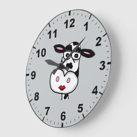 Wanduhren aus niedlichem Kuhdesign (Winkel)