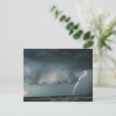 Wandwolke mit Blitz Postkarte (Stehend Vorderseite)