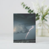 Wandwolke mit Blitz Postkarte (Stehend Vorderseite)