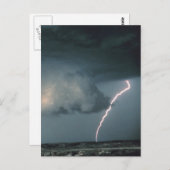 Wandwolke mit Blitz Postkarte (Vorne/Hinten)