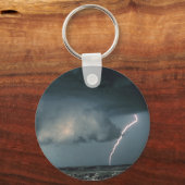 Wandwolke mit Blitz Schlüsselanhänger (Vorderseite)